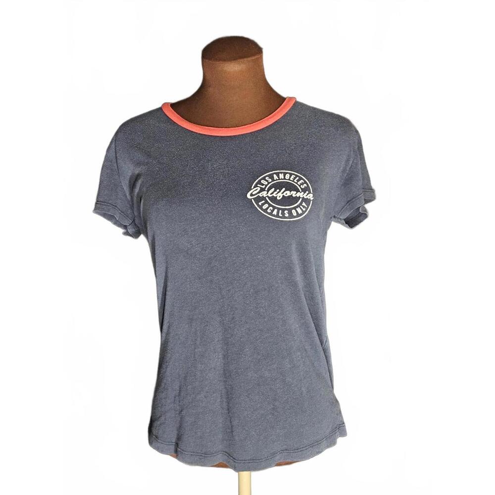 Brandy Melville Y2K Los Angeles Ringer Tee One Size Made in Italy D/21